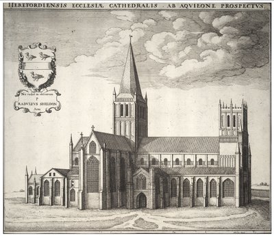 Hereford katedral af Wenceslaus Hollar