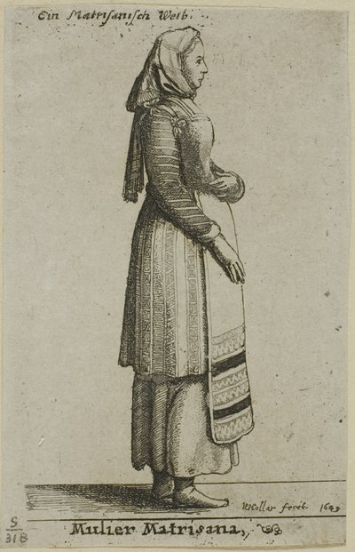 Ungarsk kvinde af Wenceslaus Hollar