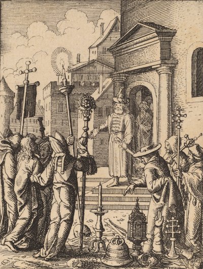 Jesus foran Pilatus. af Wenceslaus Hollar