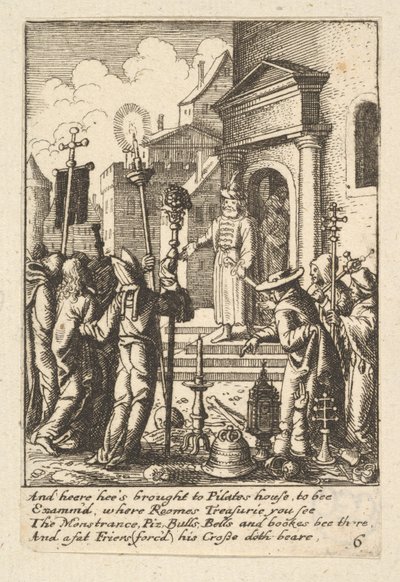 Jesus før Pilatus, 1625-77. af Wenceslaus Hollar