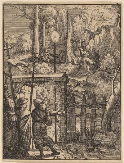 Jesus på Oliebjerget af Wenceslaus Hollar