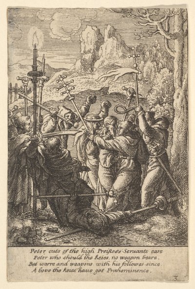 Jesus taget, 1625-77. af Wenceslaus Hollar