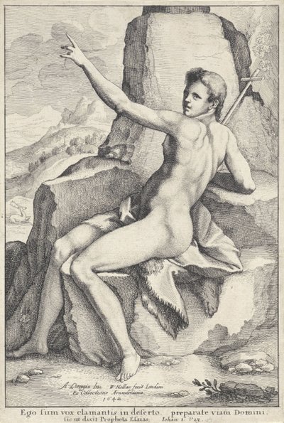 Johannes Døberen i ørkenen af Wenceslaus Hollar