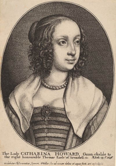 Lady Catherine Howard. af Wenceslaus Hollar