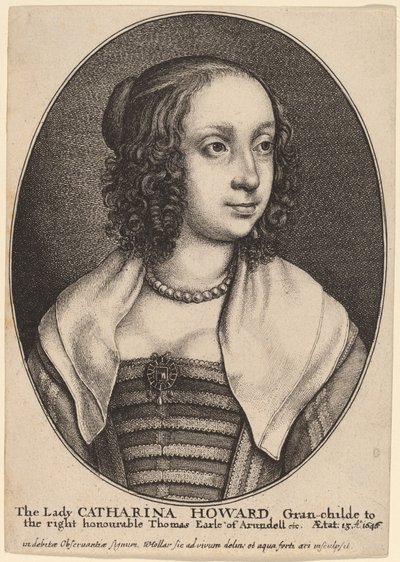 Lady Catherine Howard af Wenceslaus Hollar