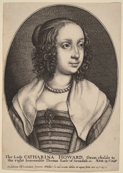 Lady Catherine Howard af Wenceslaus Hollar