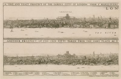 London, før og efter den store brand af Wenceslaus Hollar