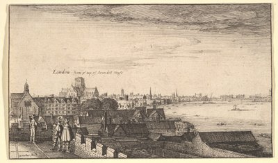 London fra Arundel House, 1643. af Wenceslaus Hollar