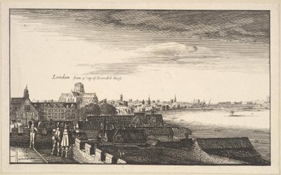 London fra Arundel House, kopi, 1600-tallet. af Wenceslaus Hollar