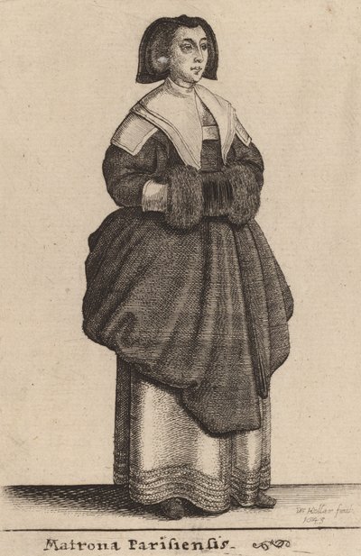 Matrone i Paris, 1643. af Wenceslaus Hollar