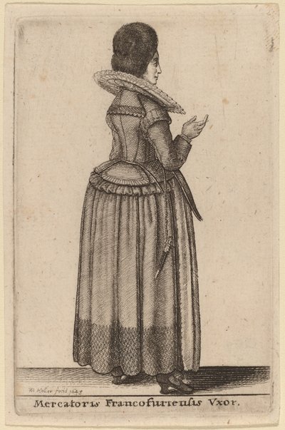 Frankfurts købmands hustru af Wenceslaus Hollar