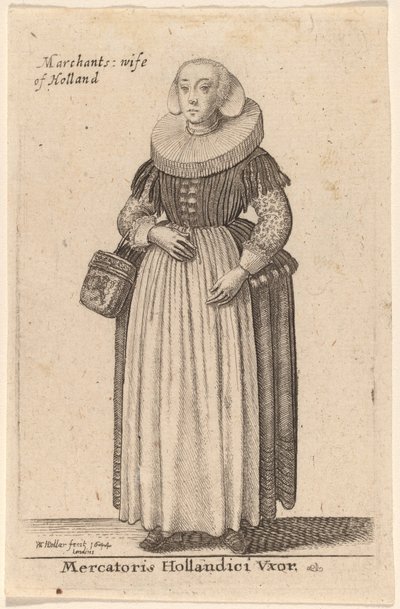 hollandsk købmands kone af Wenceslaus Hollar