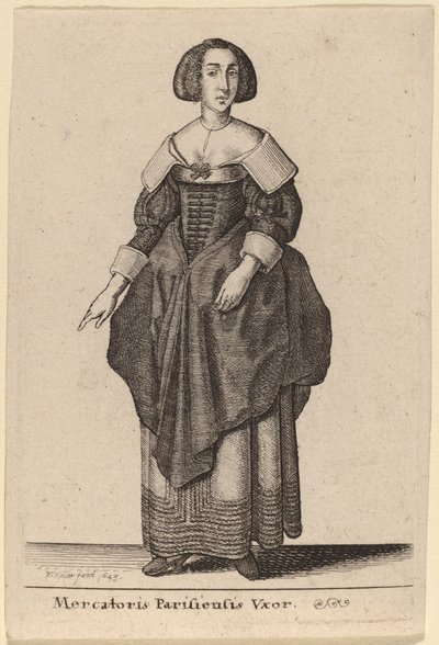 Hustru til en parisisk købmand af Wenceslaus Hollar