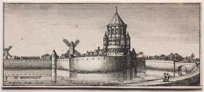 Moated Byport af Wenceslaus Hollar