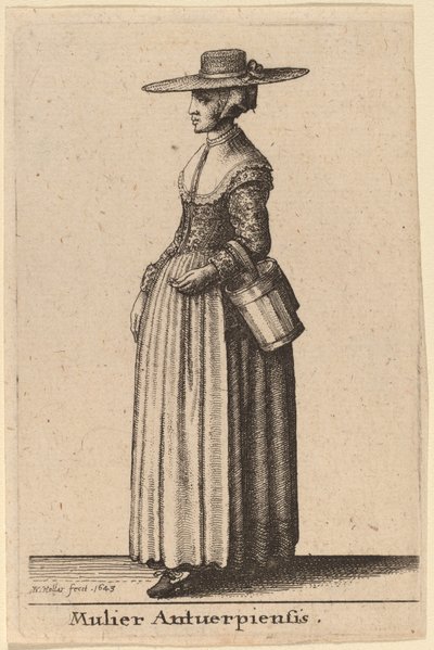 Kvinden i Antwerpen af Wenceslaus Hollar