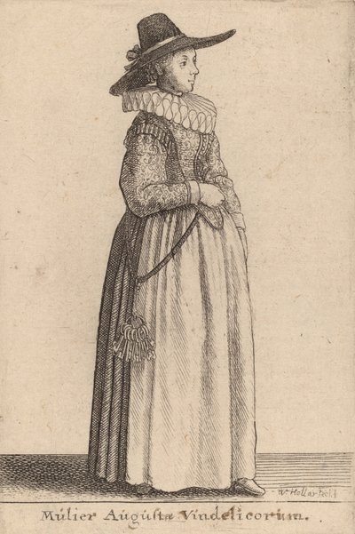 Augusta af Vindelicos hustru. af Wenceslaus Hollar