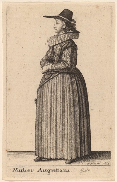 En augustansk kvinde af Wenceslaus Hollar