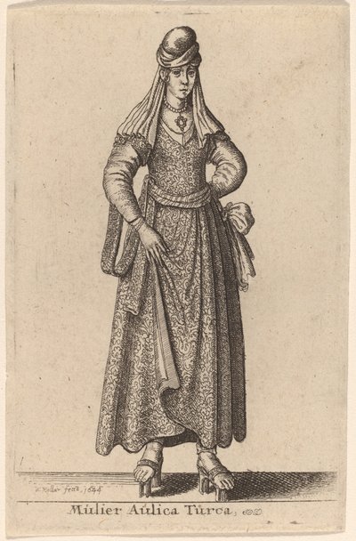 En tyrkisk hofkvinde af Wenceslaus Hollar