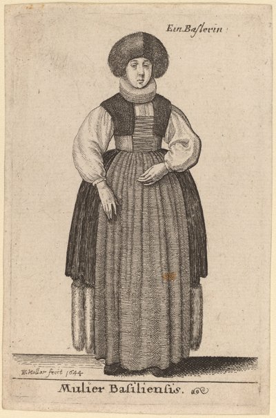 En kvinde fra Basel af Wenceslaus Hollar