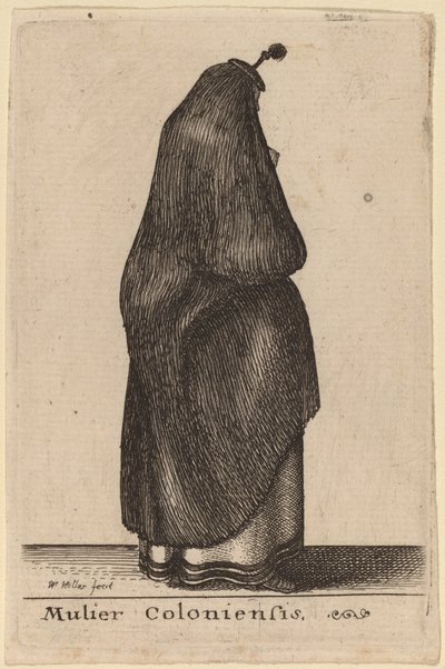 Kvinde fra Köln af Wenceslaus Hollar