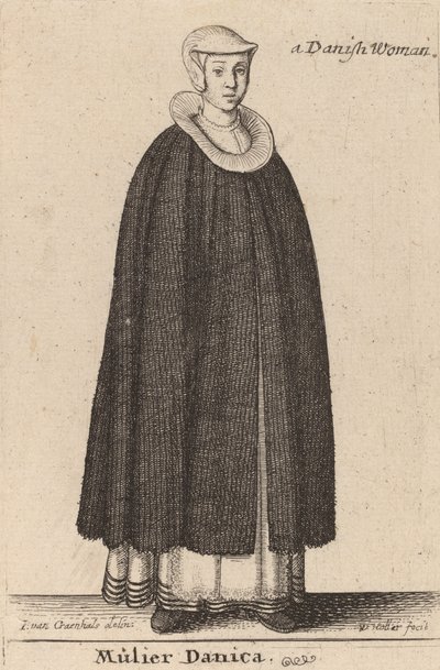 En dansk kvinde. af Wenceslaus Hollar
