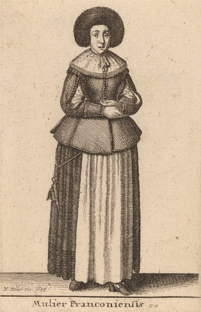 En frankisk kvinde, 1643. af Wenceslaus Hollar