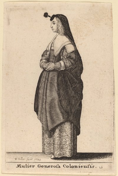 Den generøse kvinde fra Köln af Wenceslaus Hollar