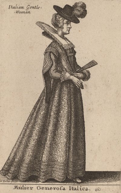 En generøs italiensk kvinde af Wenceslaus Hollar