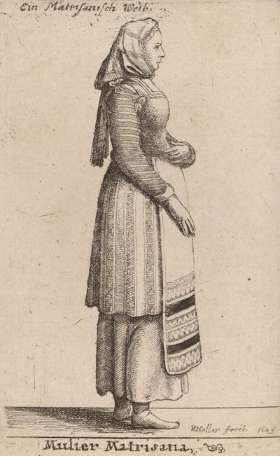 Matrisana kvinde, 1649. af Wenceslaus Hollar