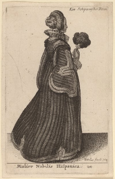 En spansk adelsdame af Wenceslaus Hollar