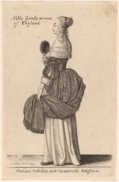 En ædel eller generøs engelsk kvinde af Wenceslaus Hollar