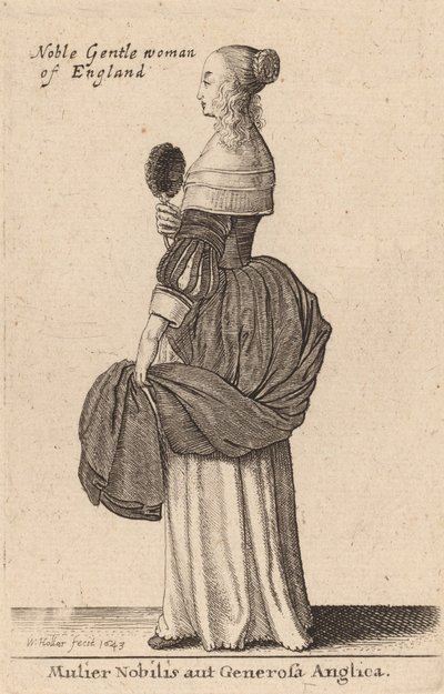 En ædel eller generøs engelsk kvinde, 1643. af Wenceslaus Hollar
