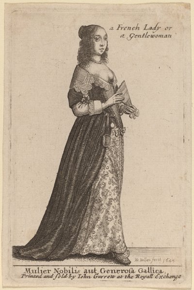 En ædel eller generøs fransk kvinde af Wenceslaus Hollar