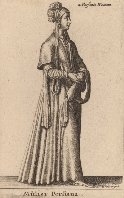 En persisk kvinde. af Wenceslaus Hollar