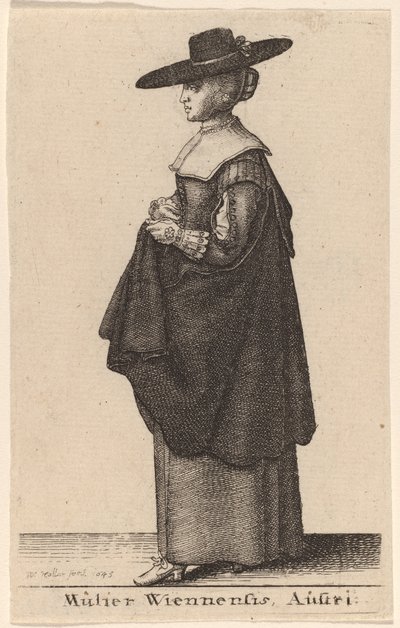En kvinde fra Wien, Østrig af Wenceslaus Hollar