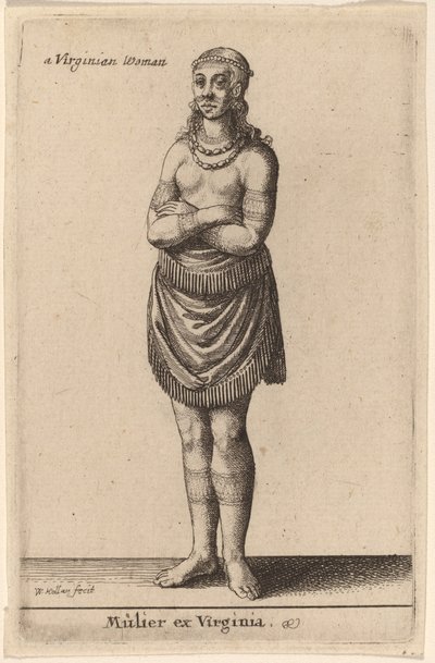En kvinde fra Virginia af Wenceslaus Hollar