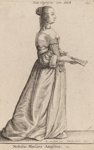En ædel engelsk kvinde, 1649. af Wenceslaus Hollar