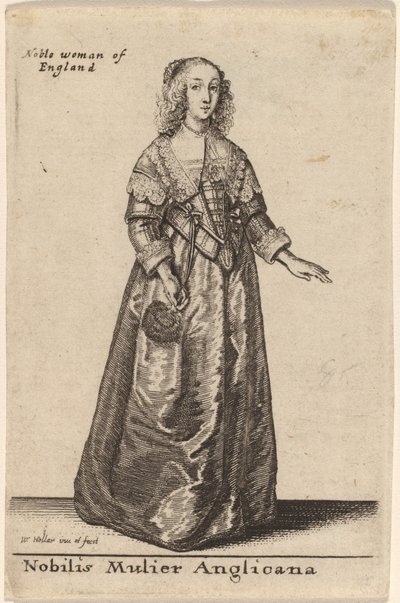 En ædel engelsk kvinde af Wenceslaus Hollar