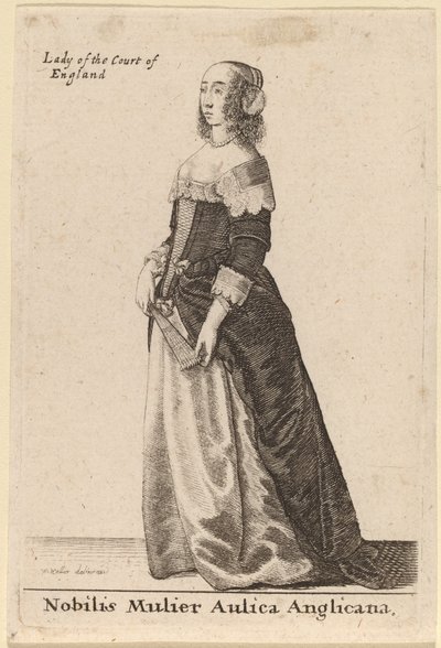 En adelig dame fra det engelske hof af Wenceslaus Hollar