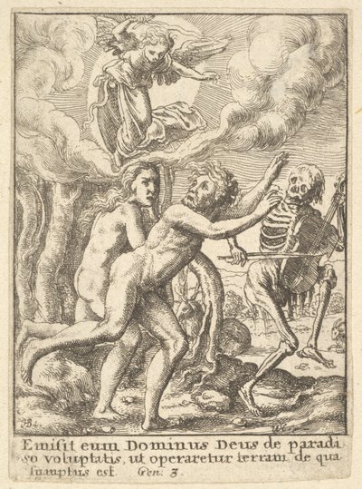 Paradise Lost, fra Dødedansen, 1651. af Wenceslaus Hollar
