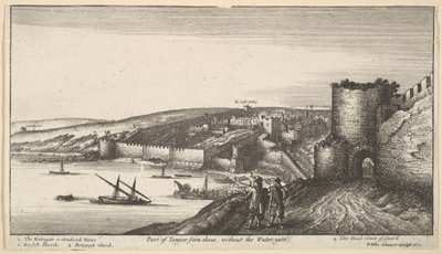 En del af Tanger fra omkring, uden vandporten, 1670. af Wenceslaus Hollar