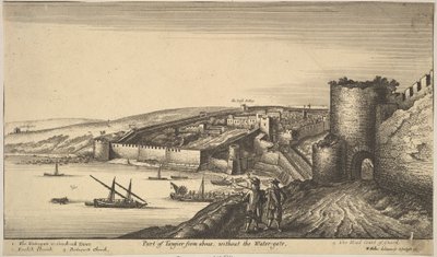 En del af Tanger fra oven, 1670. af Wenceslaus Hollar