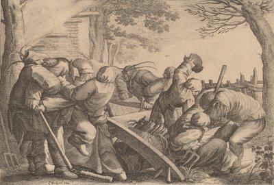 Bondeslagsmål, 1646. af Wenceslaus Hollar