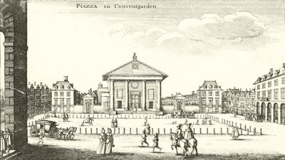 Piazza, Covent Garden, London (gravering) af Wenceslaus Hollar