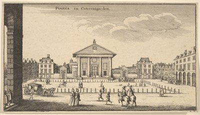Piazza i Covent Garden, ca. 1647. af Wenceslaus Hollar