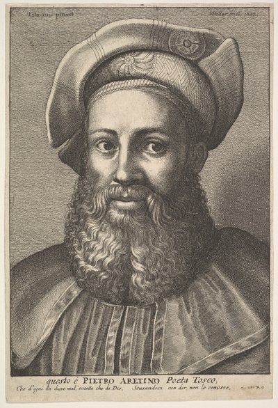 Pietro Aretino, 1640. af Wenceslaus Hollar