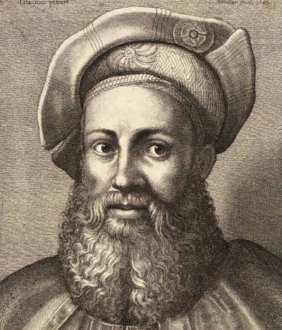 Portræt af Pietro Aretino, ca. 1670 af Wenceslaus Hollar