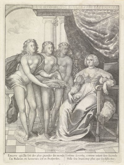 Portræt af Amalia van Solms af Wenceslaus Hollar