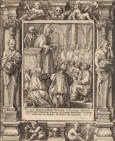 Prædikant, 1651. af Wenceslaus Hollar