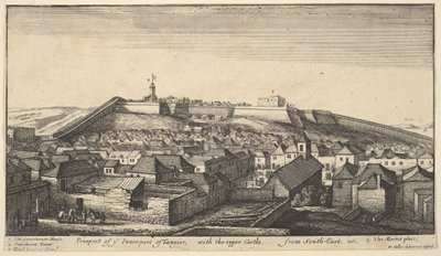 Udsigt til den indre del af Tanger, ca. 1670. af Wenceslaus Hollar